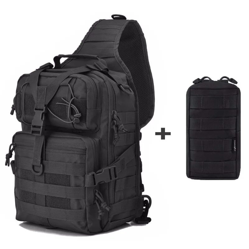 Backpack and Pouch 1 Molle тактический слинг рюкзак 20л Военная Сумка Многофункциональная Водонепроницаемая EDC сумка рюкзак для охоты пешего туризма альпинизма - Цвет: Backpack and Pouch 1