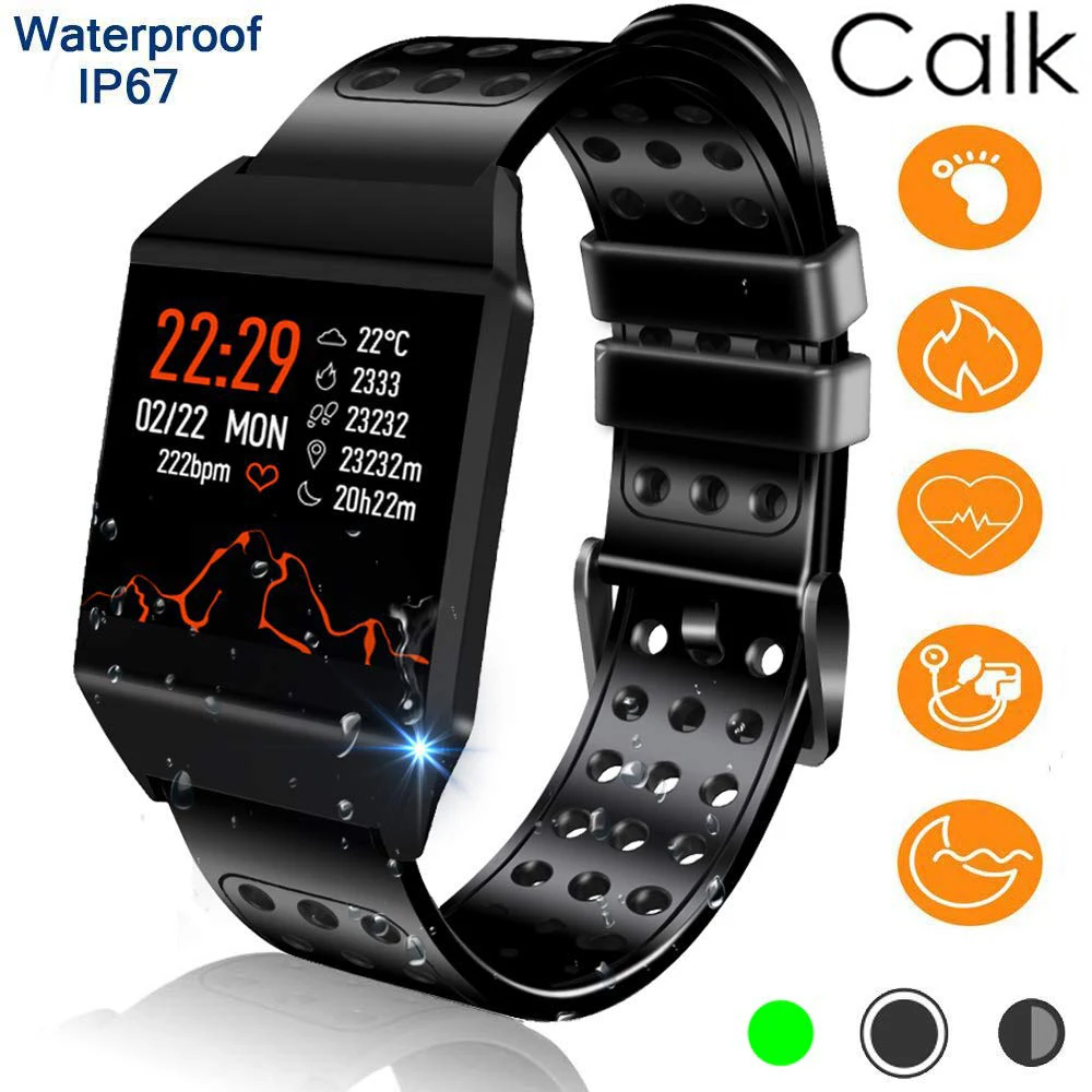 CALK W1 фитнес трекер Bluetooth Смарт часы с пульсометром напоминание о звонках трекеры