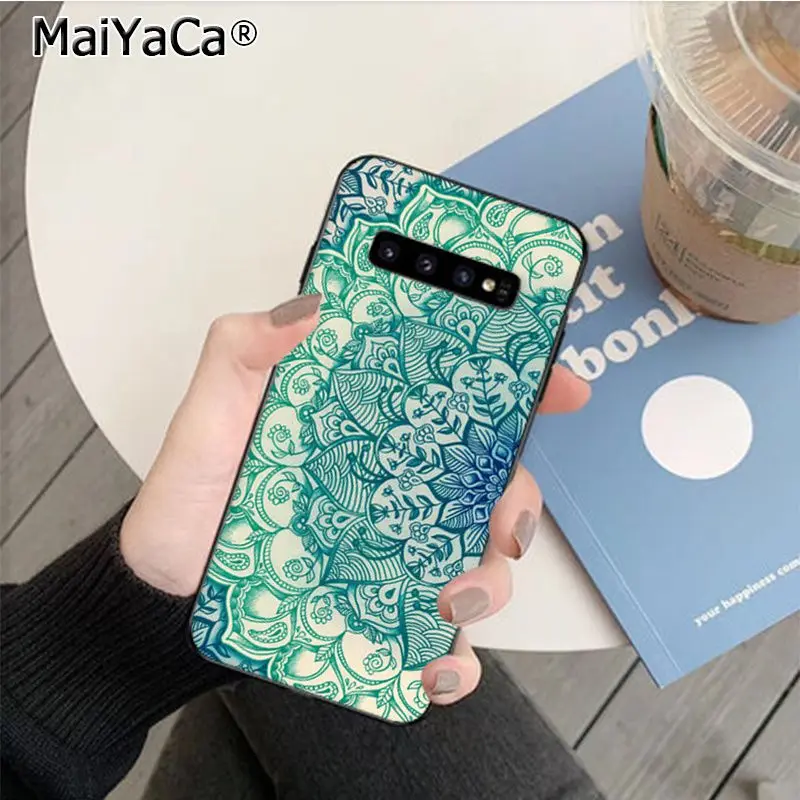 Чехол MaiYaCa с цветочным принтом Мандала для Samsung S9 plus S6 edge S7 S7edge S8 S8plus S10 | Мобильные