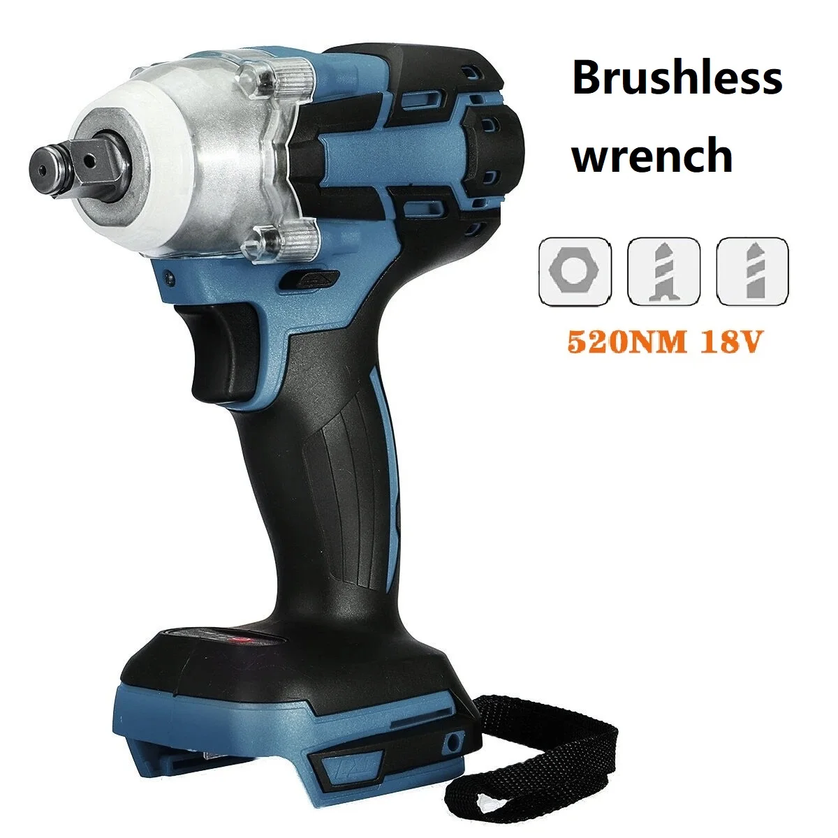 

18V Brushless Cordless Electric Impact Wrench Rechargeable 1/2 Socket Wrench 1/4" Electric Drill Power Tool for Makita Battery