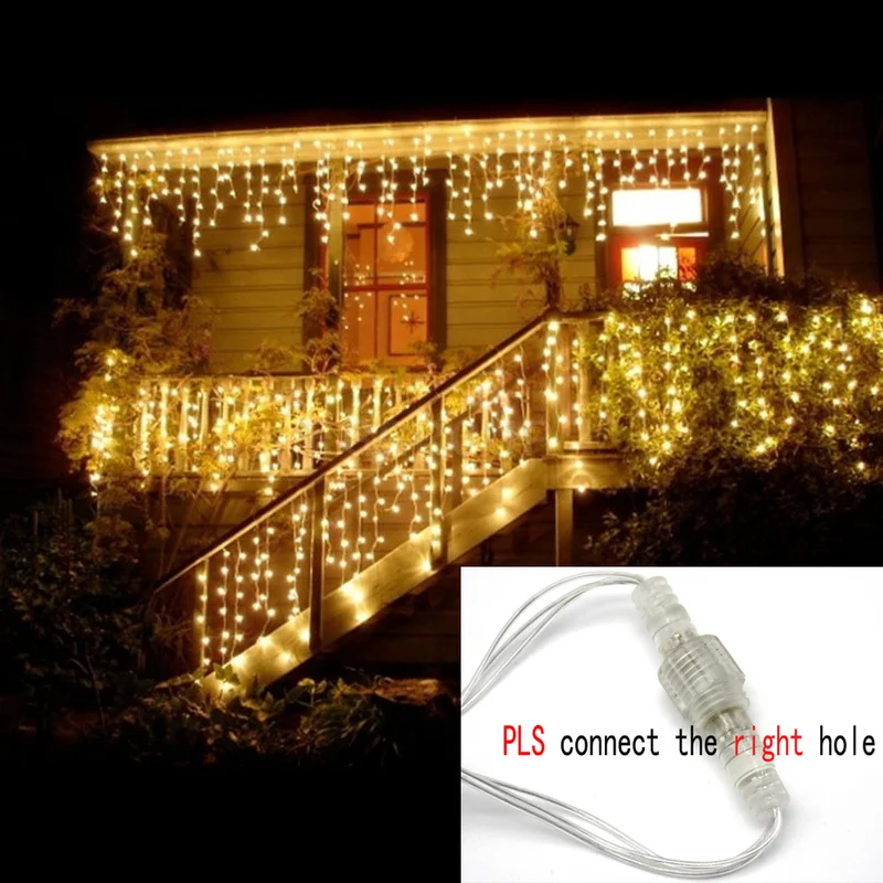 Новогодние светодиодные гирлянды на окно Рождественские огни 3 5 м/5 м сказочные