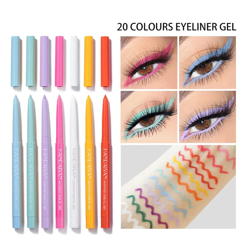 

20 Colors Neon Eyeliner Pen Long Lasting No Smudging Quick Drying Waterproof Not Blooming Eyeliner Beauty Makeup Cosmetics Tools