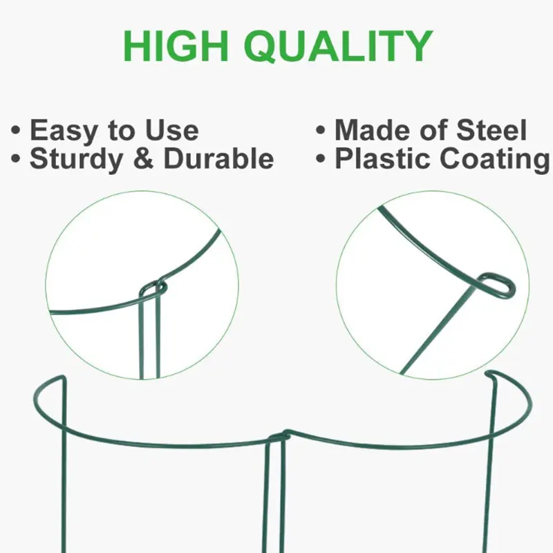 SHGO HOT-12 шт. металлическая опора для сада зеленая полукруглая растений 25X40c | Дом и