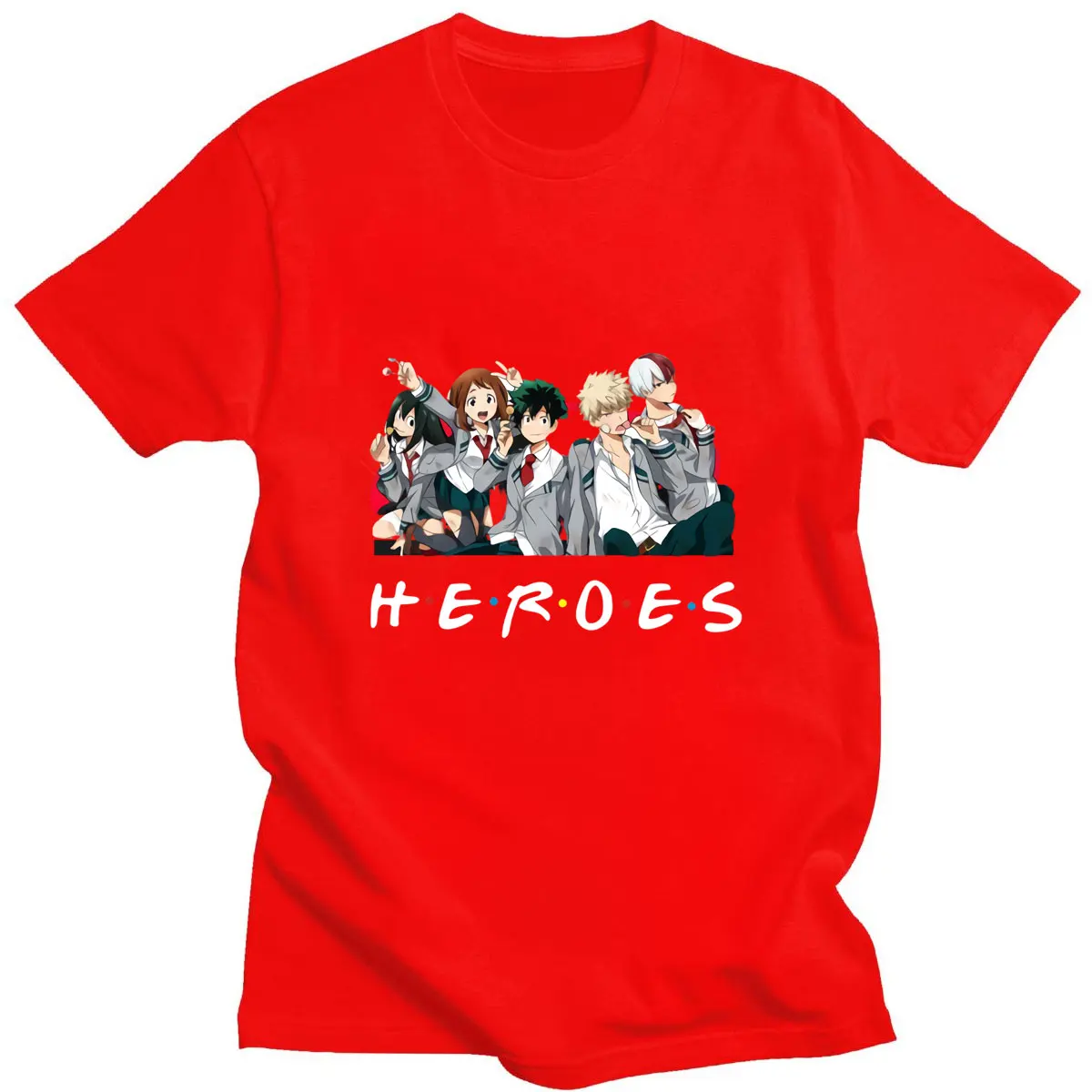 

Hot Sale Mens My Hero Academia Short Sleeve Vintage Male T-shirt Summer Tshirt Tops New Creative Graphic Clothes Anime Costume