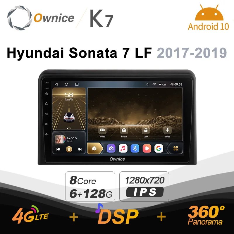 Автомобильный радиоприемник Ownice 6G + 128G Android 10 0 для Hyundai Sonata 7 LF 2017 - 2019