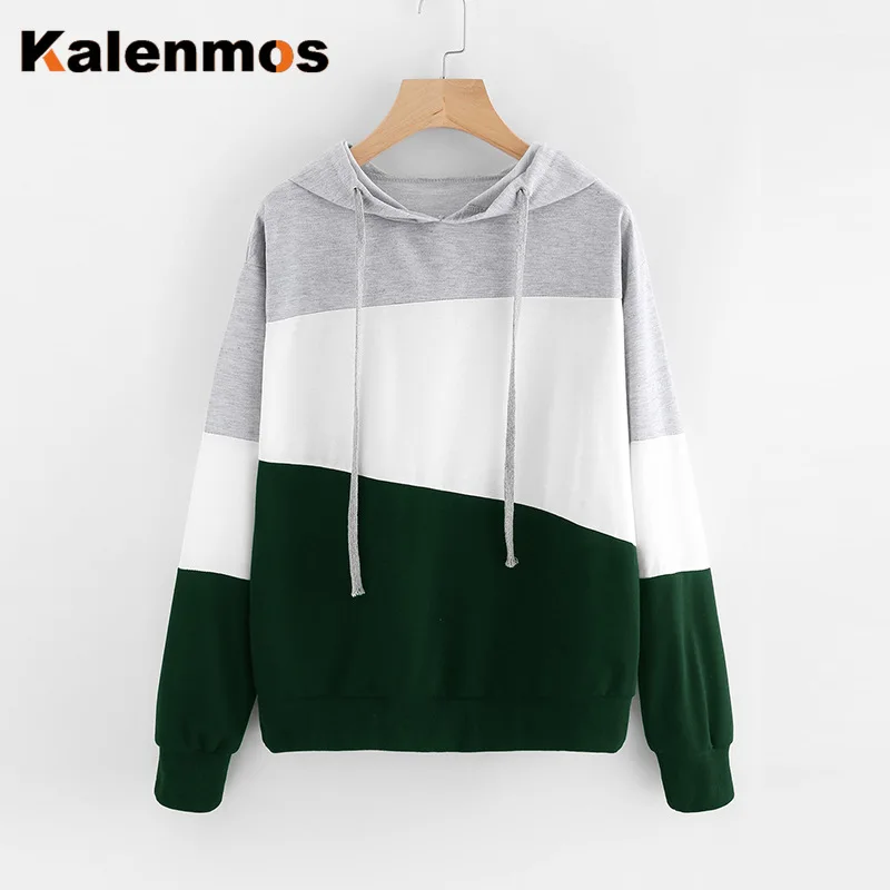 Уличная одежда полосатые теплые толстовки осенняя длинный рукав шнуровка