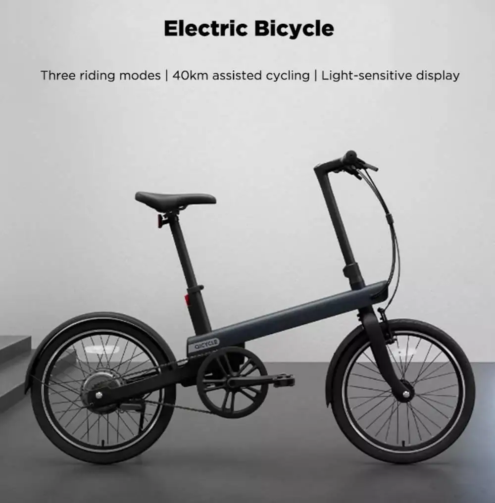 

No Tax Original QiCYCLE TDP02Z Moped Electric Bike 20inch tires 25km/h Top Speed electric bicycle 40km Mileage Range