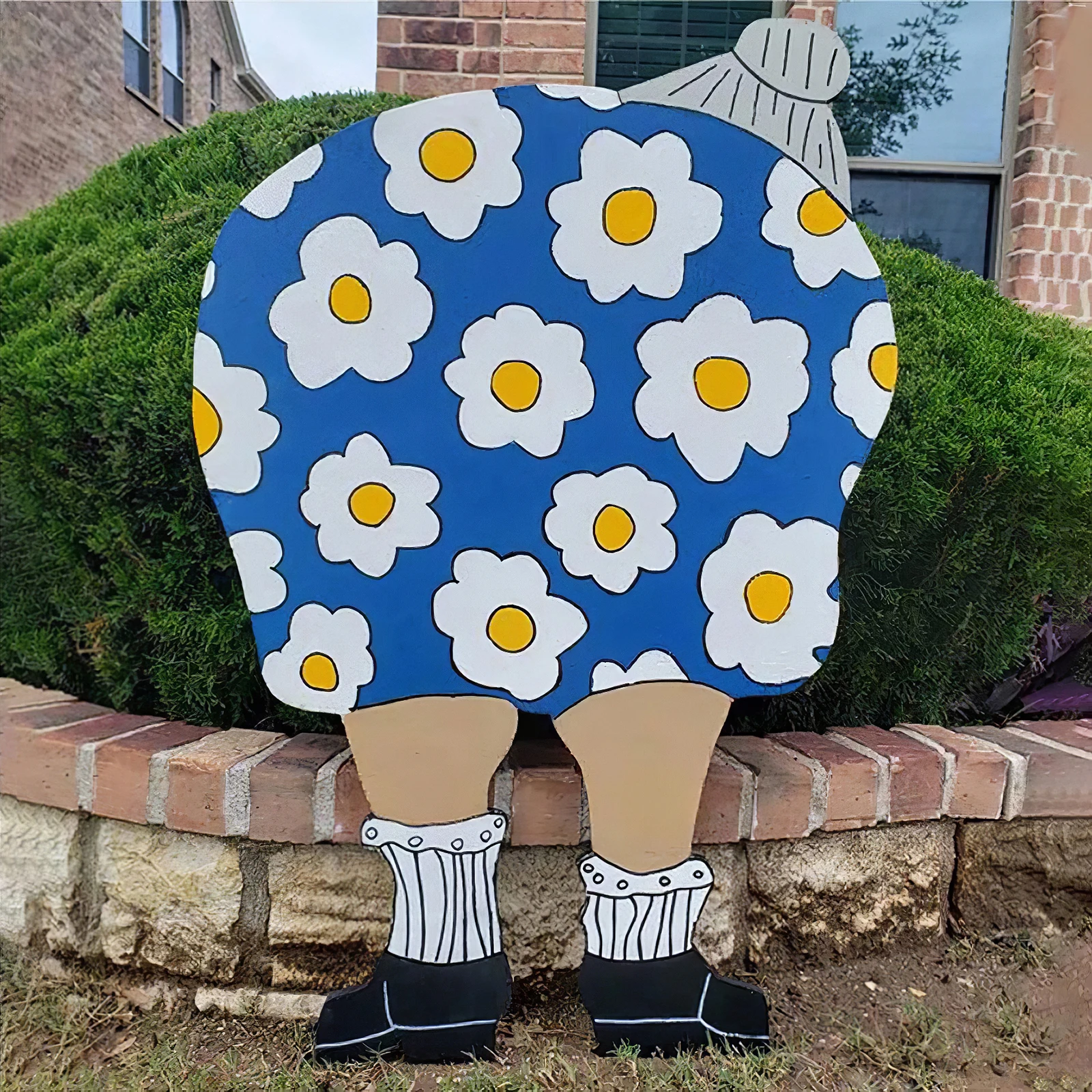 

Funny Garden Ornament Silhouette Spring Lawn Gardener Decoration Backyard