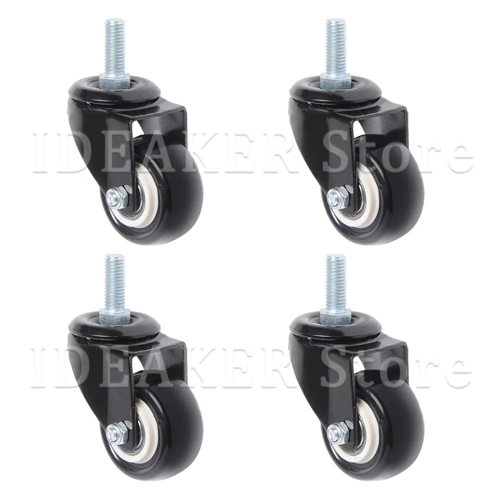 4 шт. сверхмощные поворотные винтовые ролики бесшумные полиуретановые колеса для