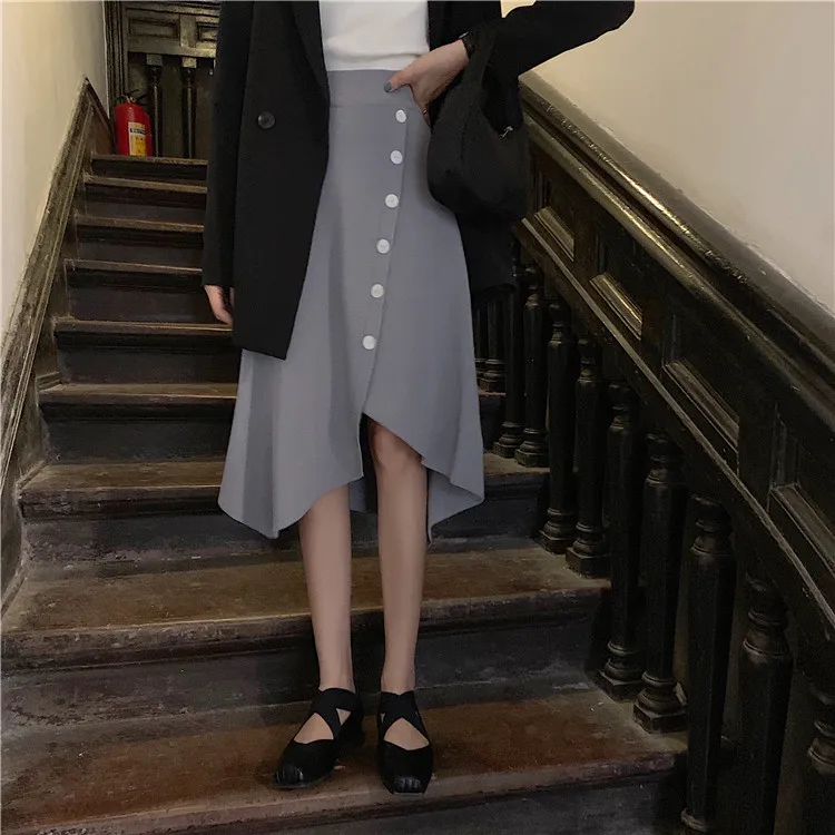 Irregular High Waist A-line Skirt Women Solid Elegant Vintage Black Pleated Maxi Plus Size Long Autumn Spring 2019 | Женская одежда