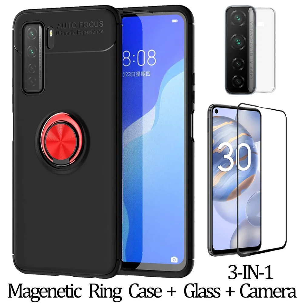 

Full Fitted Case on 30 s honor 30i Magnetic Case Ring Cover for Huawei Honor 30s Full edge case Honor 30i bumper cases Honor30
