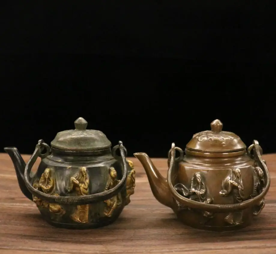 

Заварочный чайник Archaize из латуни Восемь Бессмертных, украшения для дома, статуя ручной работы