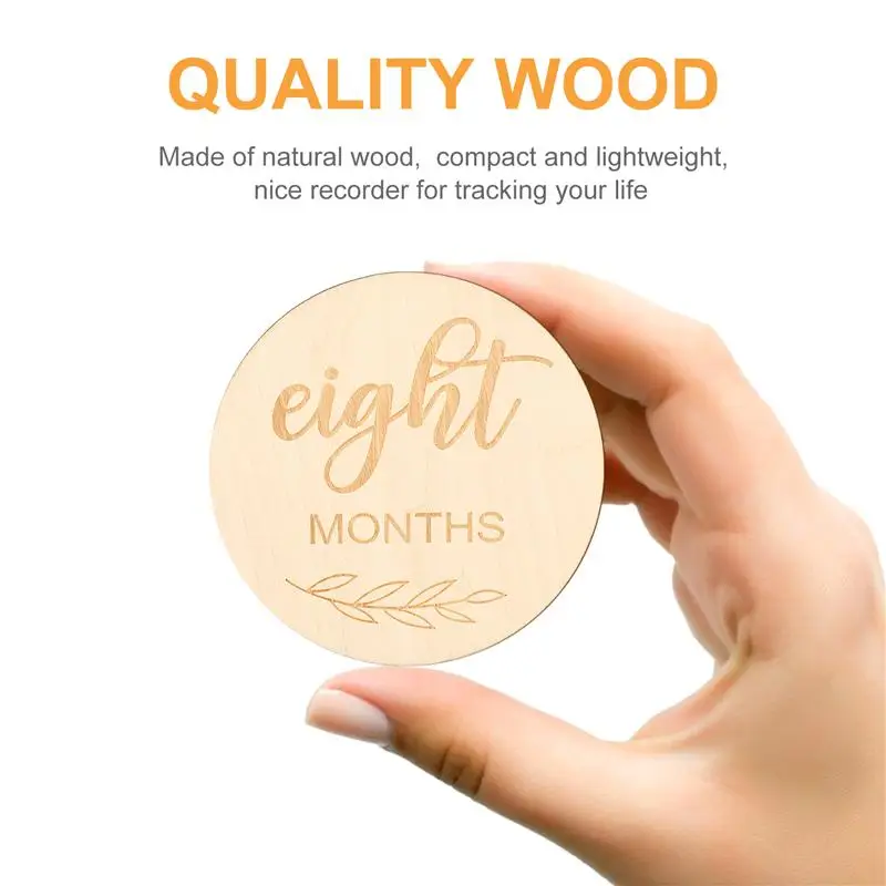 

TOYANDONA 1 Set Baby Monthly Milestone Cards Baby and Pregnancy Announcement Dics Photo Props for Boy or Girl