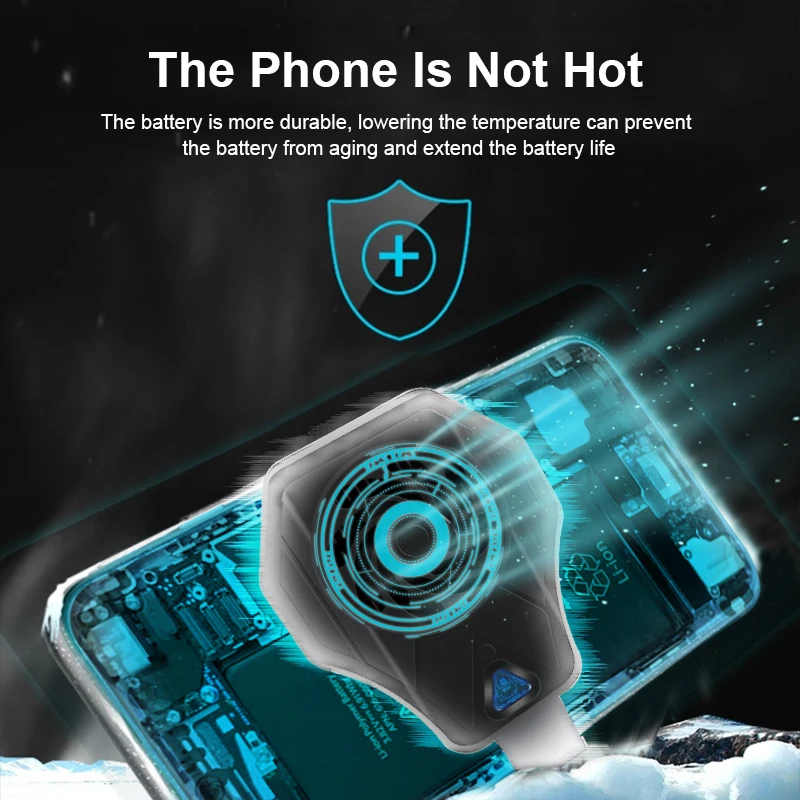 

Mobile Phone Radiator Cooling Fan Game Cooler System Heat Sink Handle For Phones
