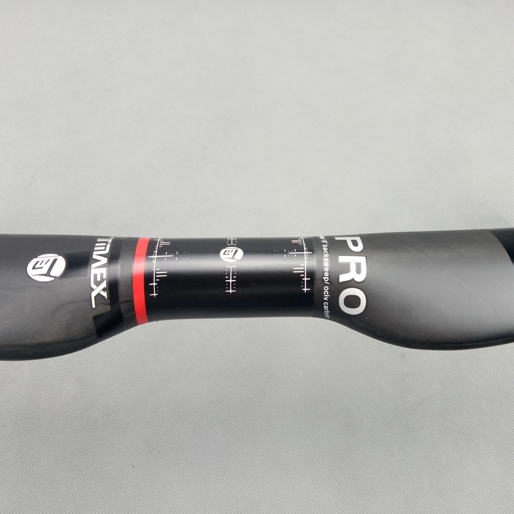 Цена Руль велосипедный матовый из углеродного волокна, изогнутый стержень руля дорожного велосипеда, для игр