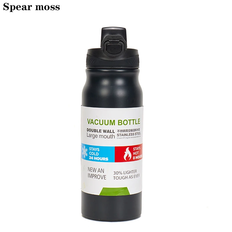 

New Outdoor Sports Fitness Large Capacity Kettle 304 Stainless Steel Thermos Creative Business Office Car Portable Thermos Cup