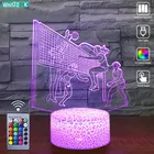 3D светодиодный ночсветильник для волейбола, баскетбола, настольная лампа для любителей спорта, ночсветильник для детской спальни, 3d-лампа для домашнего декора, милые подарки