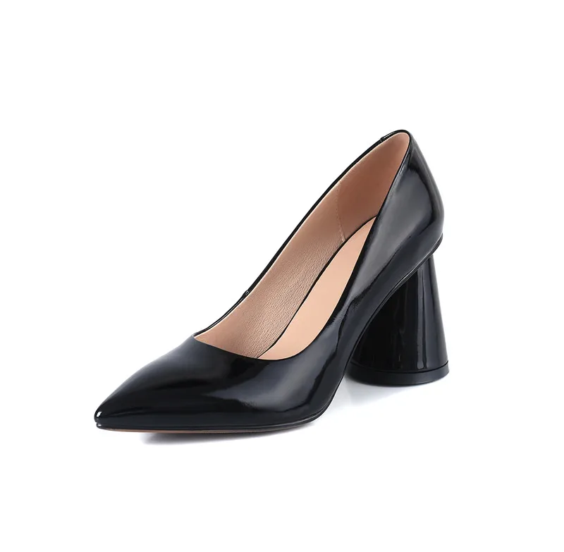 Женские туфли-лодочки с острым носком MORAZORA черные или белые однотонные из