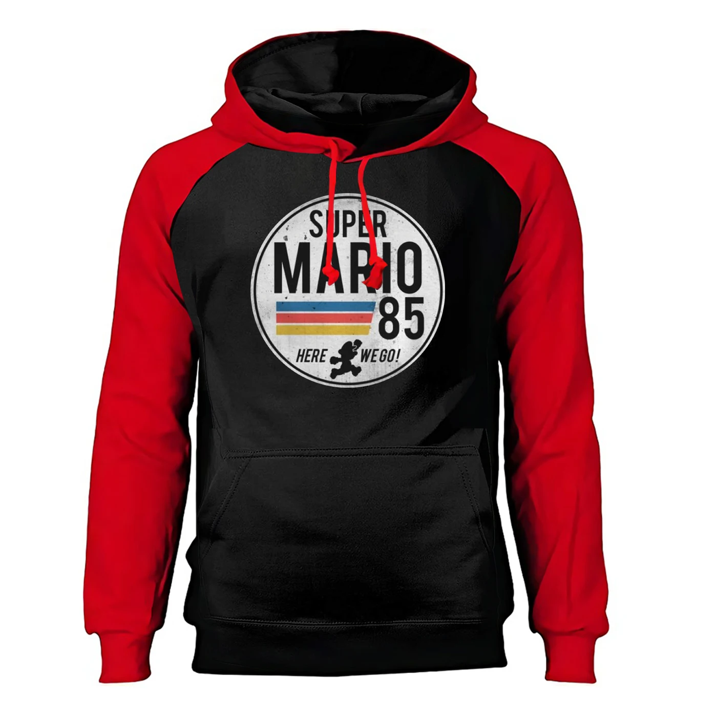Red Black 6 Супер Марио 85 толстовки для мужчин реглан толстовки с капюшоном Толстовка бренд зима осень флис теплая игра Спортивная Мужская s - Color: Red Black 6