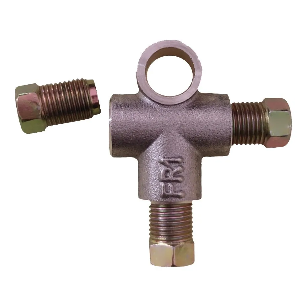 

10mm M10 3/16"Brake Line Tee Piece Connector Brake Pipe Fittings Brake T Cv Piece Tee With 3 Male