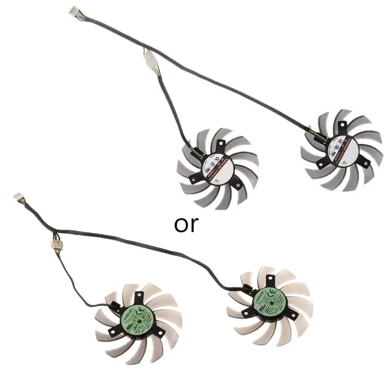 

B2RC 2Pcs FD7010H12S 0.35A 4pin Cooler Fan for asus MSI GTX Video Card Cooling
