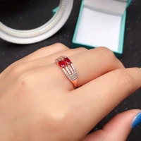 new fashion silver ruby ring for party 3mm 5mm natural ruby silver ruby 925 silver ruby jewelry gift for girl