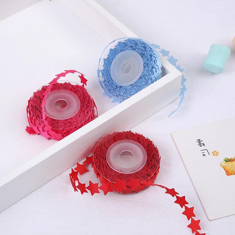 5Yards/Lot 13mm Embossing Stars Satin Ribbon Wedding Party Christmas Flowers Gifts Decorated DIY Gift Wrapping 2020 New | Дом и сад