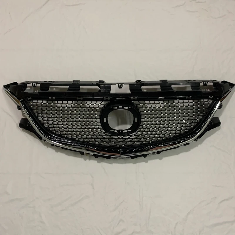 

Front Bumper Mesh Grille For Mazda 6 Atenza GJ GL 2014 2015 2016 Car VIP Diamond Exterior Moulding Racing Grill With Logo