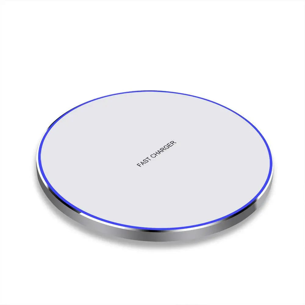 White Быстрое беспроводное зарядное устройство 15 Вт для iPhone XS Max X 8 XR 11 samsung S10 S9 Note 9 huawei P30 Pro Xiaomi Mi 9 8 QC 10W Qi зарядная панель - Тип штекера: White