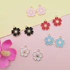 10 шт., металлические подвески в виде цветка вишни