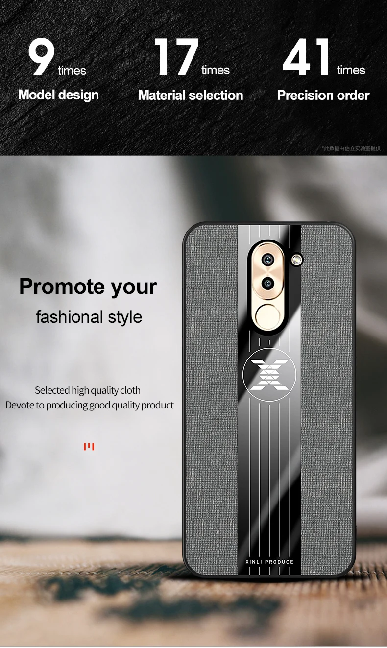 Чехол для huawei Honor 6X, тканевый жесткий чехол на заднюю панель, мягкая рамка, тканевый чехол для телефона, для huawei mate 9 Lite, 5,5 дюймов, магнитный держатель-кольцо