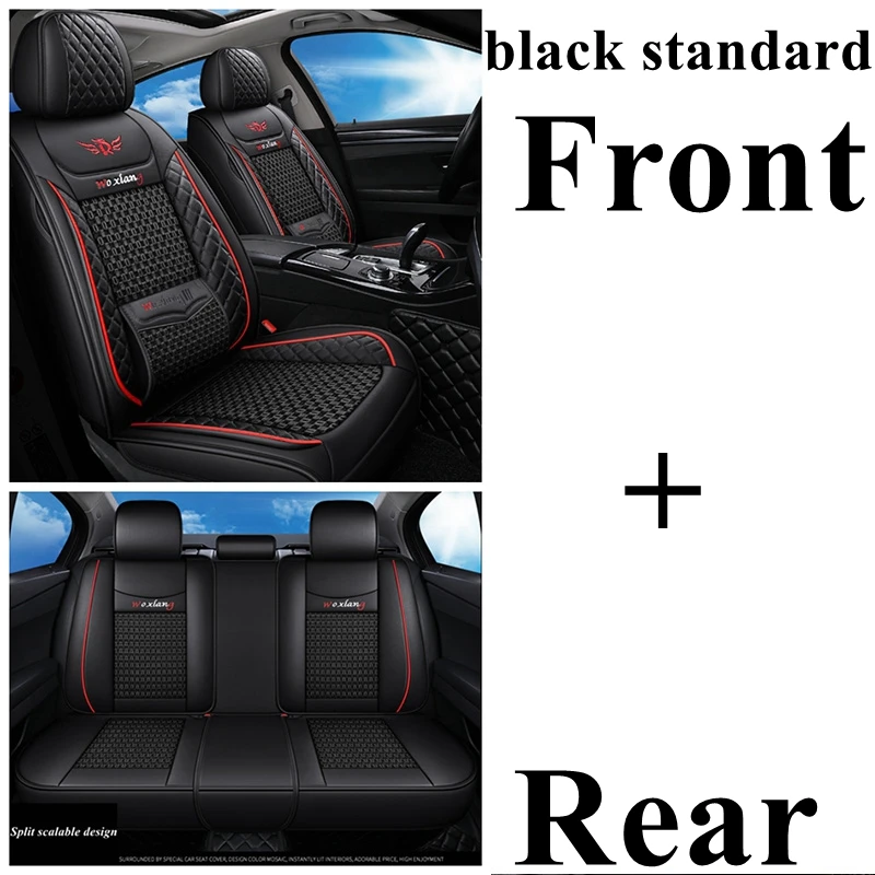 black standard Авто сиденья набор для Mercedes Benz C200 C180 C200 C200K C220 C250 C280 C300 C350 C450 G350d G500 A160 B180 B200 B260 t211 - Название цвета: black standard