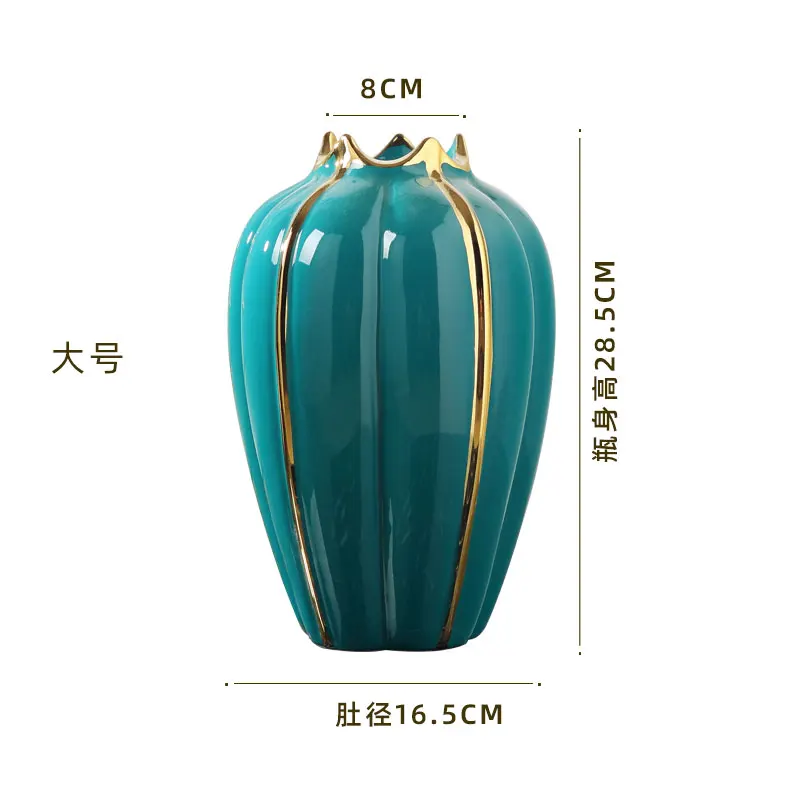 

Blue Vase Ceramic Luxury Wedding Plant Floor Vase Minimalist Decor Aesthetic Room Decor Office Desk Jarrones Vases BG50VS