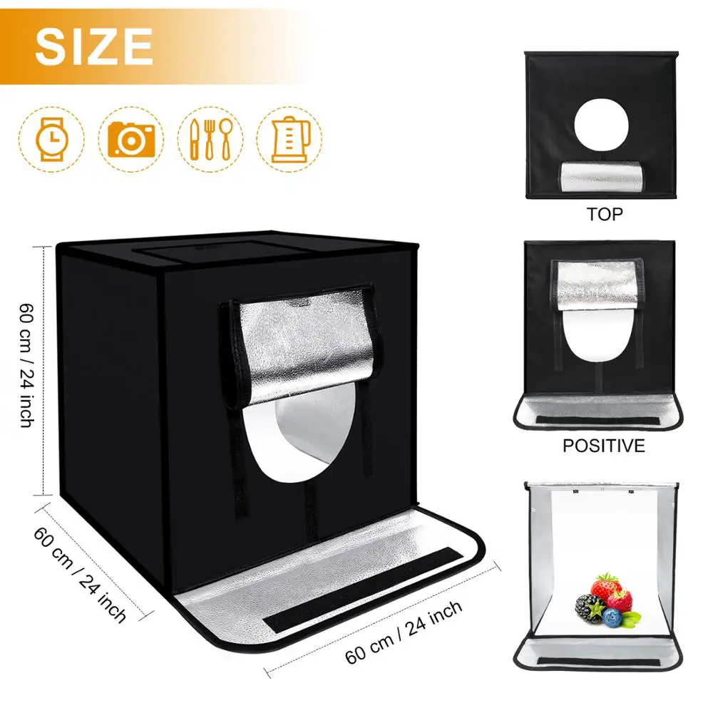 Светильник 60*60 см портативный софтбокс светильник для телефона с фоном 5 цветов