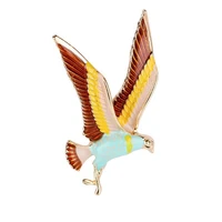 japan and south korea new high end bird brooch men all match spread wings high flying eagle brooch cardigan suit brooch