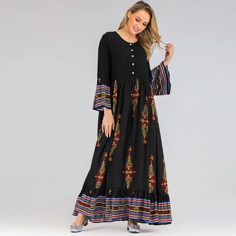 Женское Цветочное платье женское арабское мусульманское платье|Мусульманская