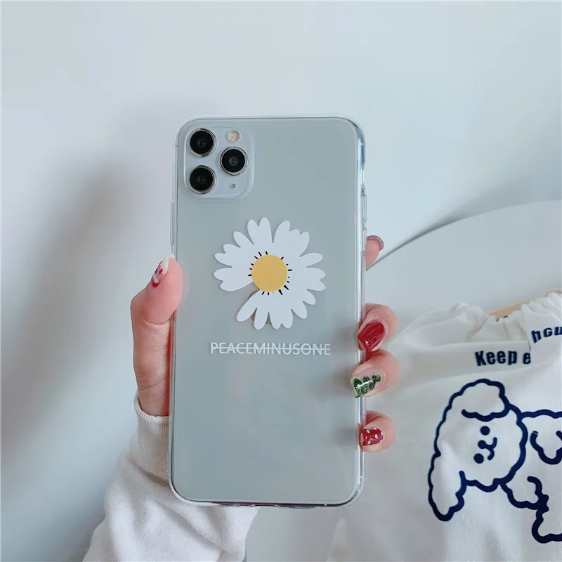 Милый чехол для iphone 11 Pro Max 6 6S 7 8 plus X XR XS мягкий прозрачный с цветочным принтом |