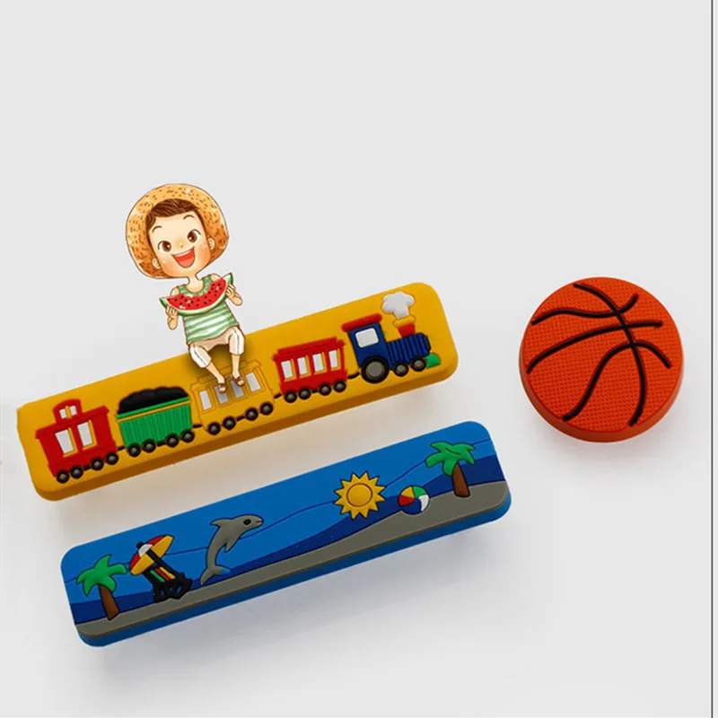 Детские ручки для мебели Мультяшные и шкафа круглые ящиков с облаком из ПВХ