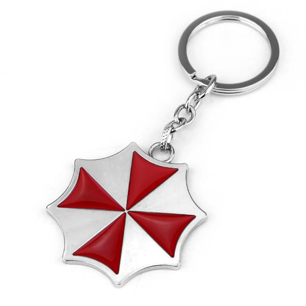 Biohazard енот город полицейский брелок для ключей со значком предупреждающий знак кулон ожерелье зонтик Шарм брелки ожерелье подарки ювелирные изделия