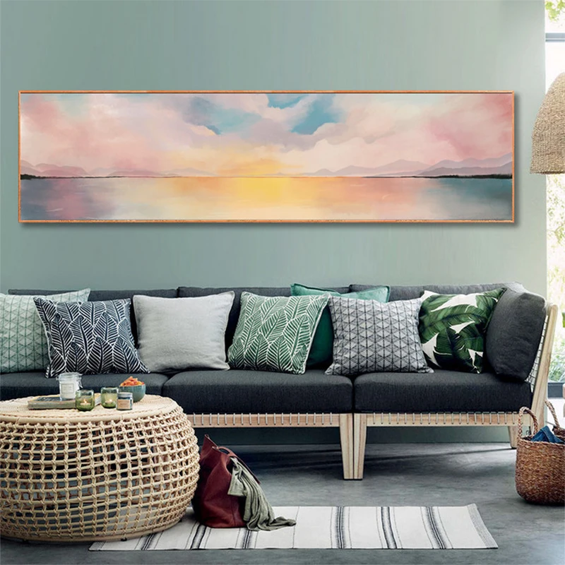 

RELIABLI ART Colorful Clouds Sky Dusk Pictures Landscape Canvas Painting Wall Art Picture For Living Room Modern Poster Unframed