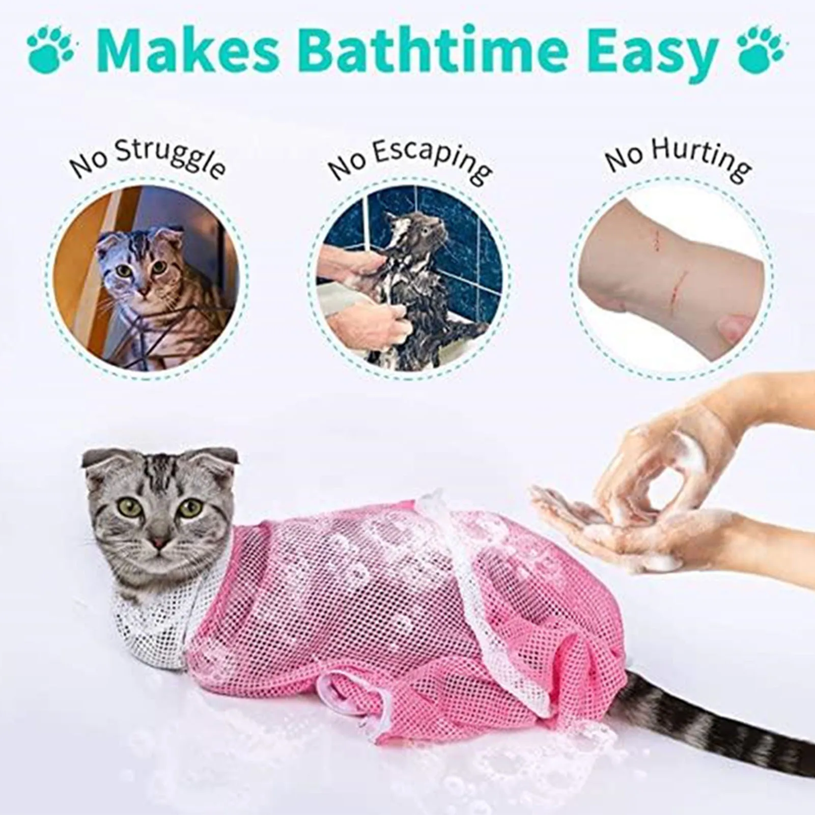 Кошка Душ сетчатый мешок Регулируемый Многофункциональный твёрдое