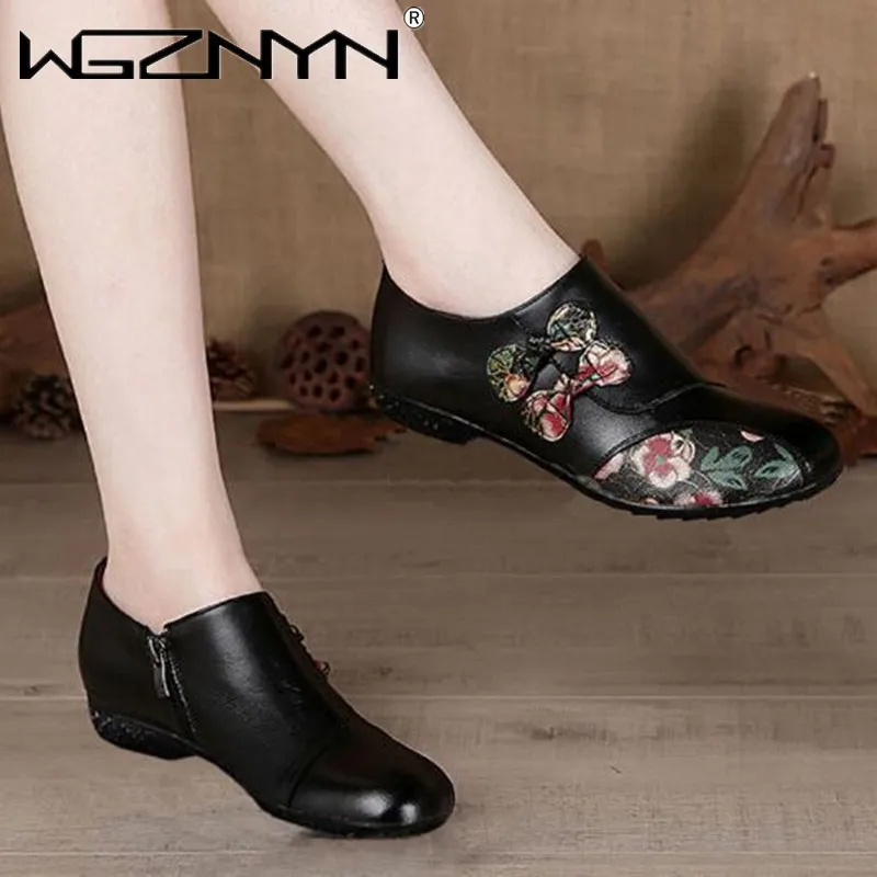 

Spring Autumn 2021 New Classic Middle-aged Mother Shoes Thick Heel Middle Heel Color Matching Single Shoes Women's Retro Shoes