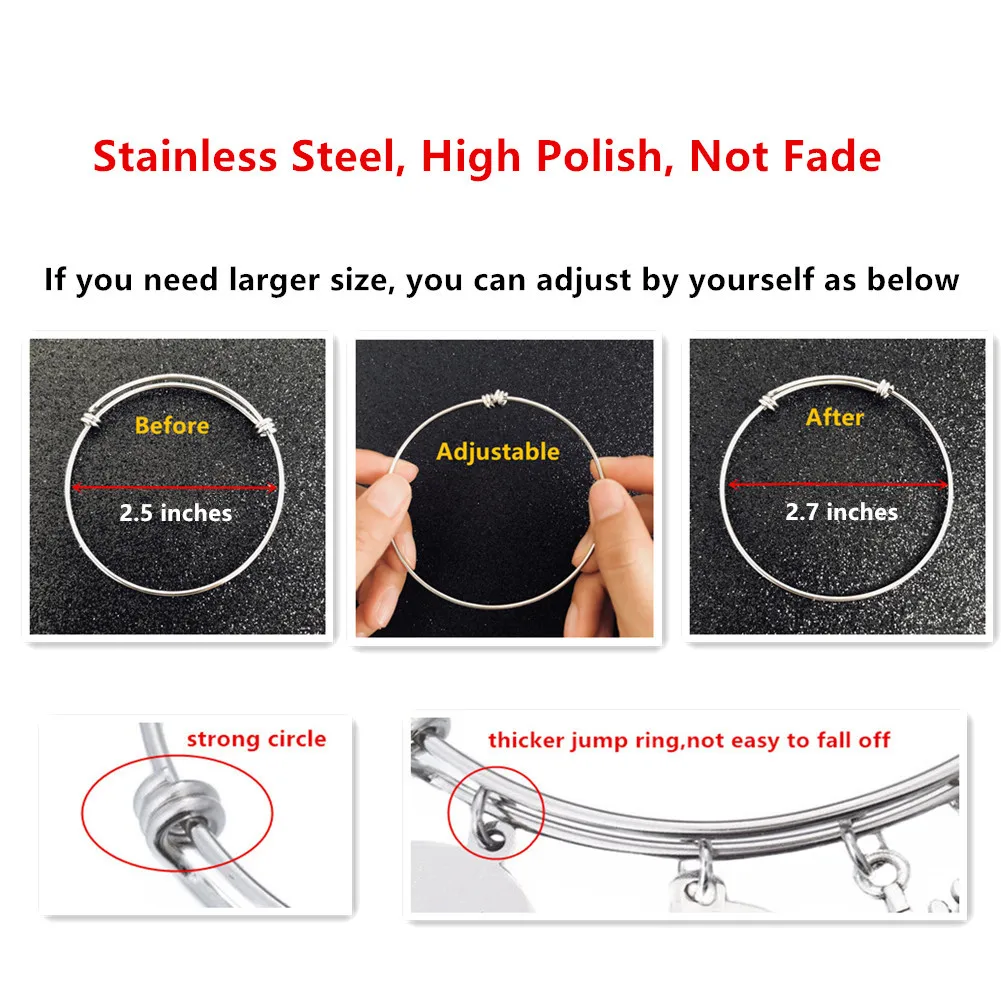 2 5 дюймов Морская мечта я должен пройти расширяемый проволочный браслет звезда