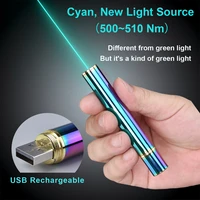 aenfor500 510nm cyan laser pointer 532nm green laser pen 650nm red laser built in usb rechargeable beam pointer pen