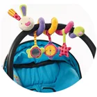 Висячая спиральная погремушка для коляски, милые животные, мобиль для детской кроватки, детские игрушки для 0-12 месяцев, обучающая игрушка для новорожденных, для детей