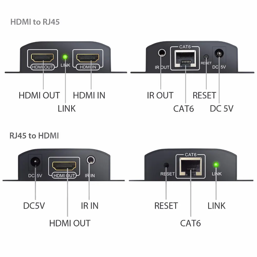 ESYNiC 1080p HDMI удлинитель с 2 портами разветвитель поддержкой 1 3 сигнала до 60 м RJ45