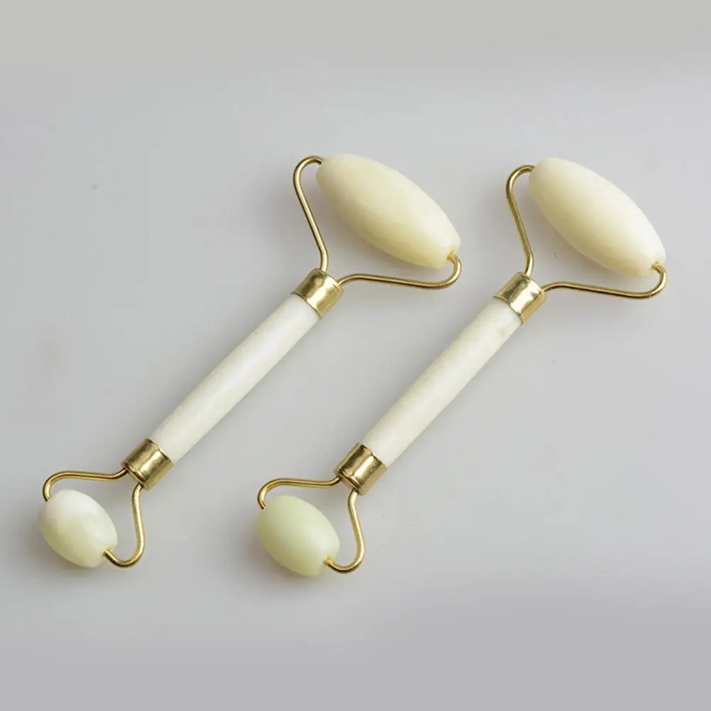 Роликовый массажер для лица массажная палочка красоты настоящий нефрит каменный