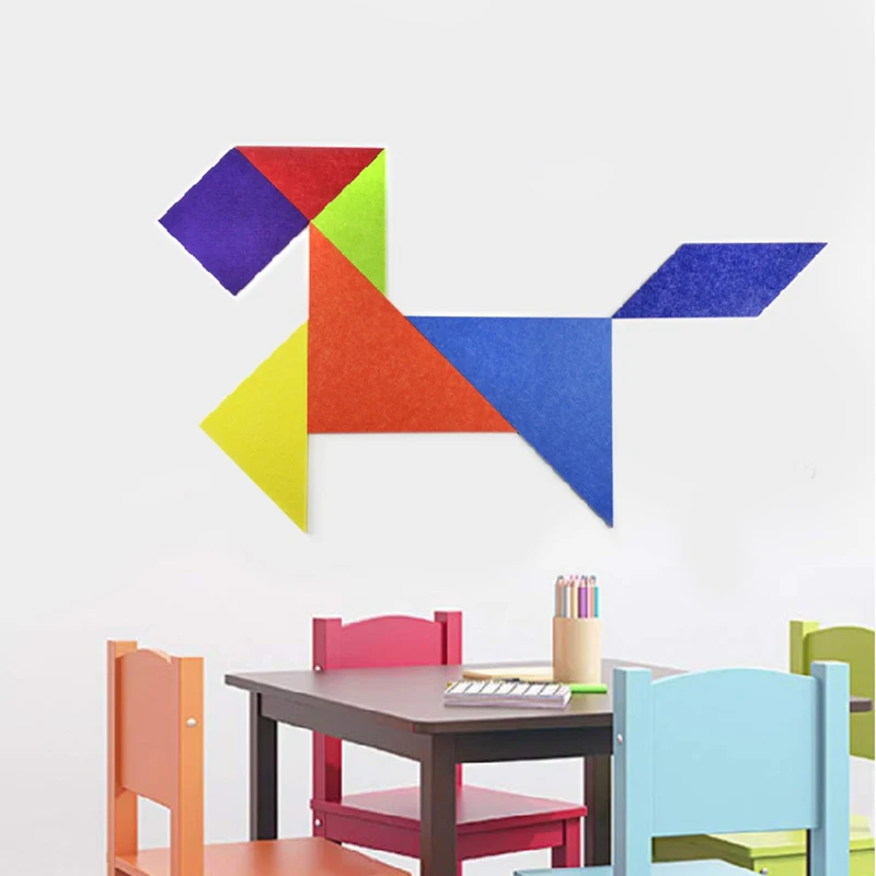 Новинка 9 мм фетровая ткань Tangram Pantern ручной работы дизайнерский Сделай Сам креативный интересный Фотофон для стен