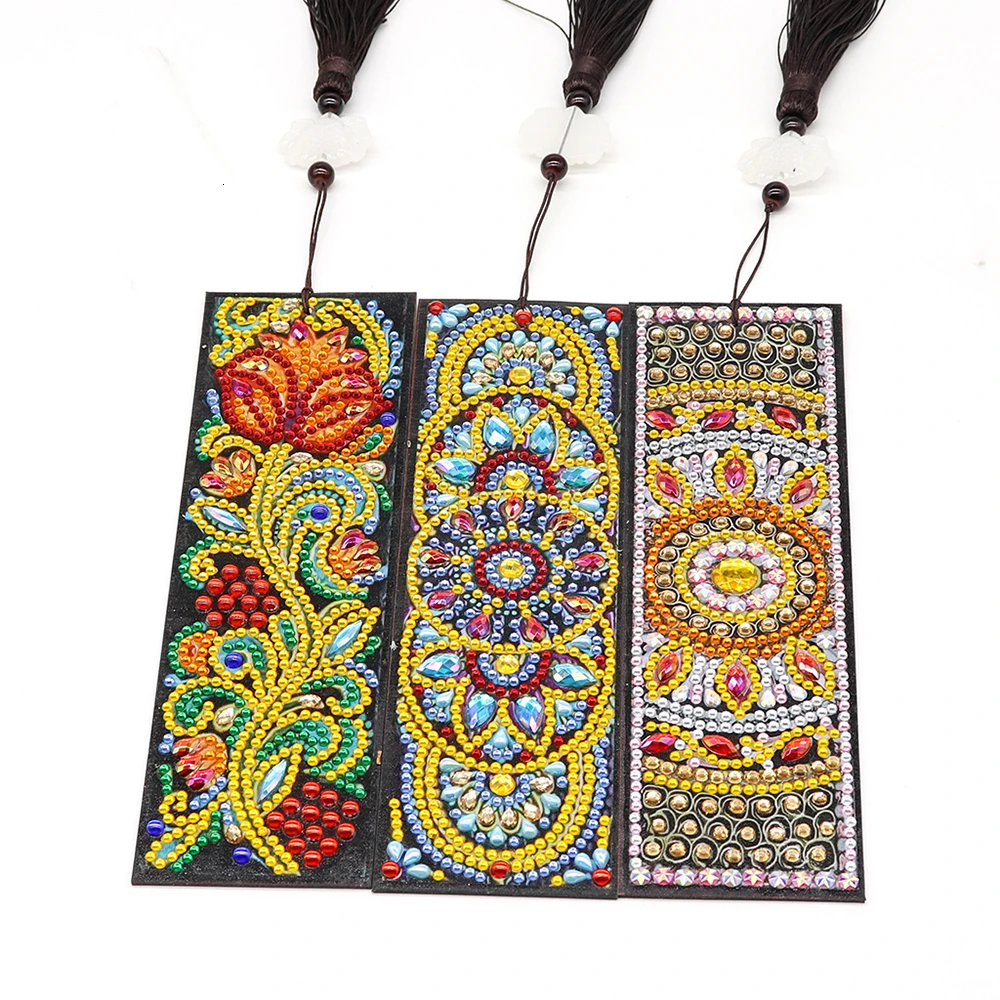 AZQSD специальная форма Закладка Алмазная вышивка Мандала крестиком кожаная