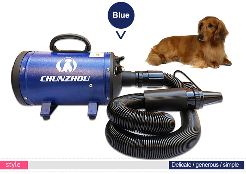 

2018 New Brand Pet Dryer Dog Cat Grooming Dryer Cheap Pet Hair Dryer Blower 220v/110v 2400w Eu Plug Adaptor Pink Blue Color